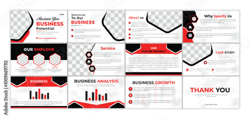 Page layout design template for presentation and brochure Annual report flyer page