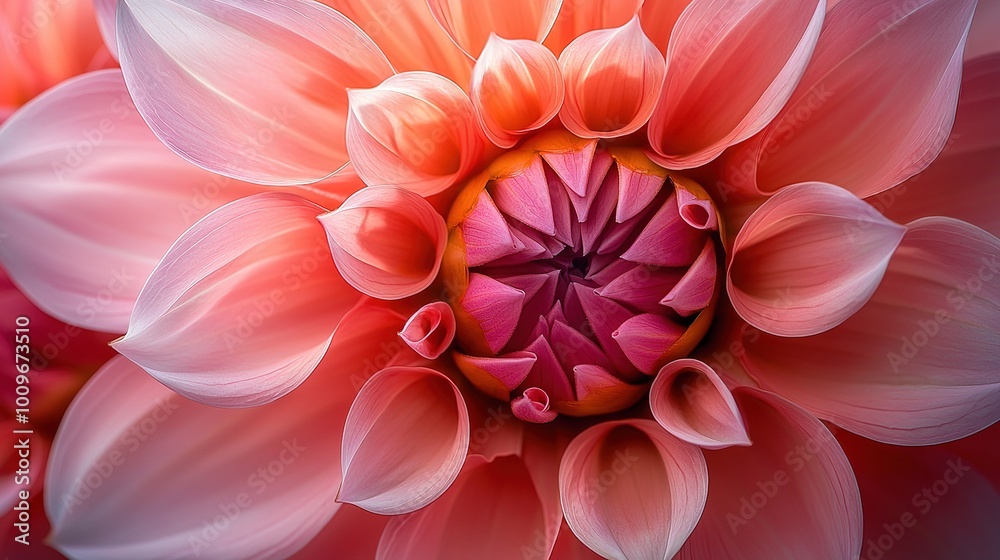   Close-up of a pink flower with many petals surrounding its center