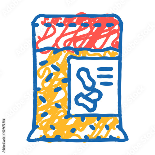 wood pellets biomass energy doodle icon sketch vector. wood pellets biomass energy sign. isolated symbol illustration