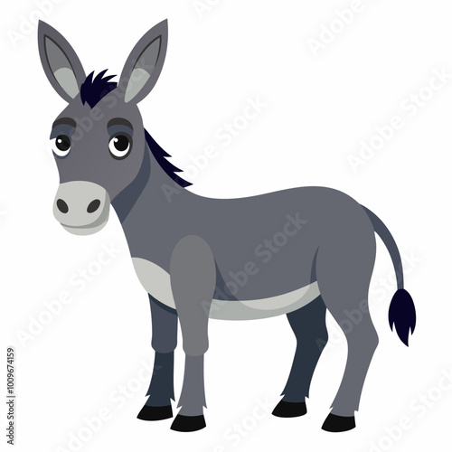 donkey cartoon isolated on white