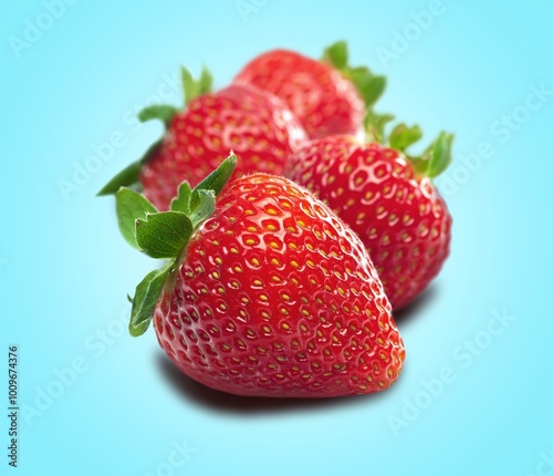 Wallpaper Mural Slices of fresh ripe sweet strawberries Torontodigital.ca