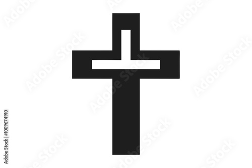 cross on a white background