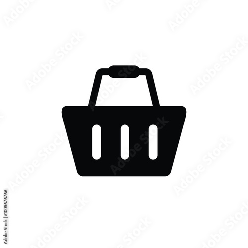 Shopping basket - vector icon. shopping basket glyph icon. busket icon/logo.