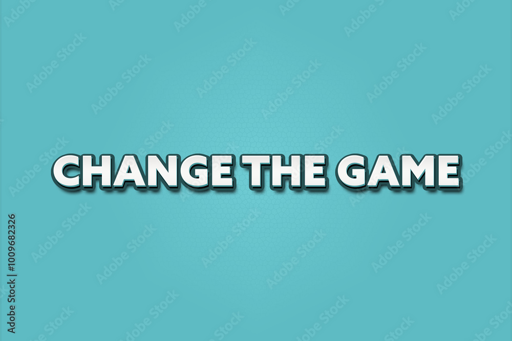 Change the Game. A Illustration with white text isolated on light green background. Change the Game. A Illustration with white text isolated on light green background.