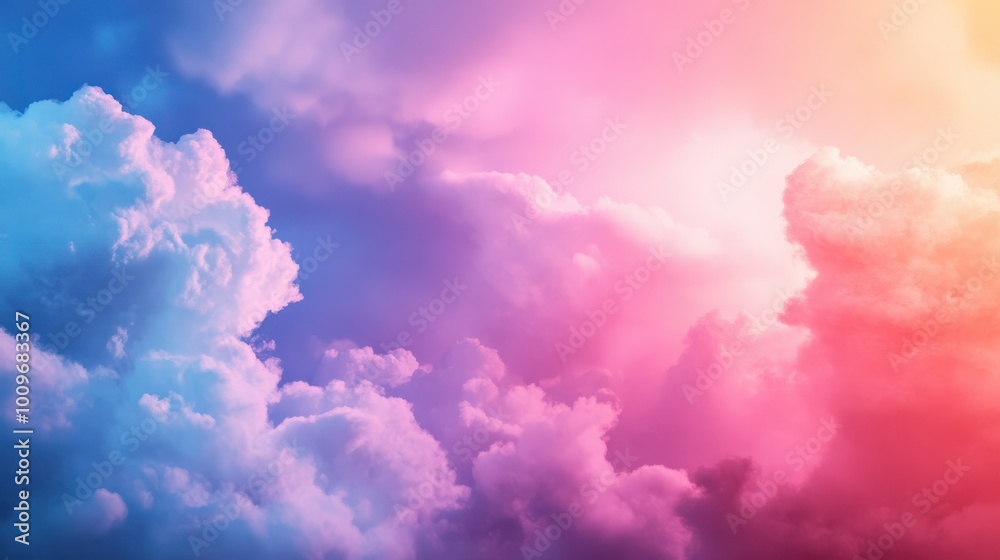 Fototapeta premium Abstract Art of the Sky, Creative Clouds and Colorful Design, Modern Technological Conceptual Background