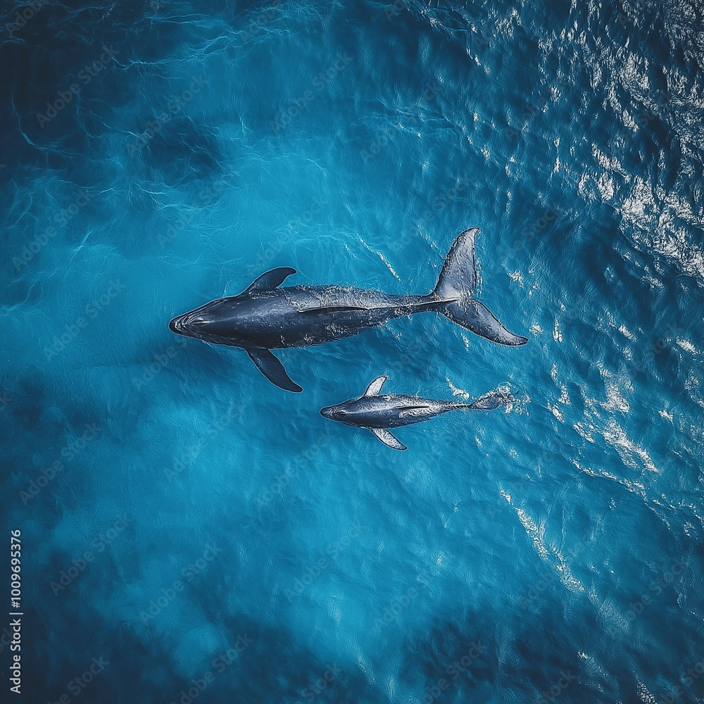 Fototapeta premium whale in the ocean