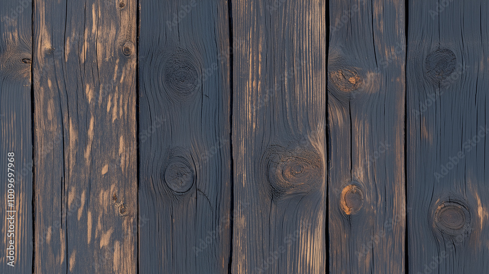 Fototapeta premium Dark Rustic Wooden Planks Texture Background Aged Wood Grain Detail 