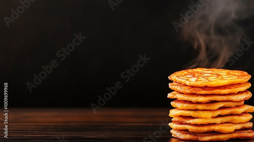 Crispy potato latkes, golden brown pancakes with crisp edges and tender centers photo