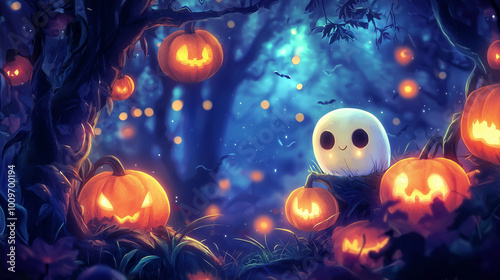 cute halloween background,