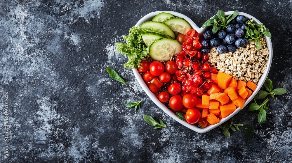 nutritious diet for heart health featuring a heart-shaped bowl with fresh fruits vegetables and whole grains promoting cardiovascular wellness through wholesome foods and a healthy lifestyle nutritious diet for heart health featuring a heart-shaped bowl with fresh fruits vegetables and whole grains promoting cardiovascular wellness through wholesome foods and a healthy lifestyle