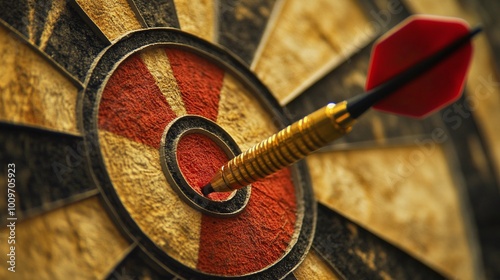 bullseye hit by a dart representing focused and effective targeted therapy showcasing precision in healthcare treatments and clinical success in achieving medical goals photo