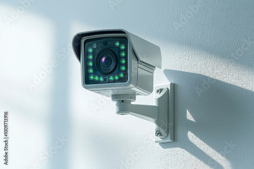 High-Tech Surveillance: A Contemporary Security Camera Ensuring Safety in Industrial and Public Spaces