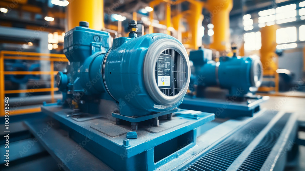 Advanced asynchronous electric motor pump installation in a petrochemical refinery setting Advanced asynchronous electric motor pump installation in a petrochemical refinery setting