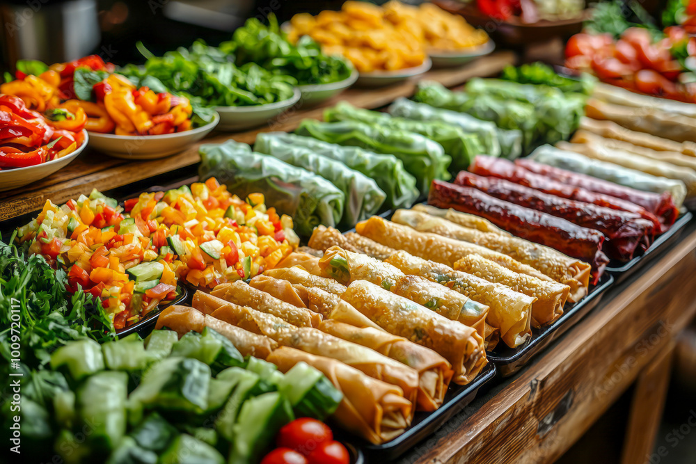 Spring Roll Sampler: A Delicious Array of Crunchy, Flavorful Fillings Perfect for Appetizers or Snacking Spring Roll Sampler: A Delicious Array of Crunchy, Flavorful Fillings Perfect for Appetizers or Snacking