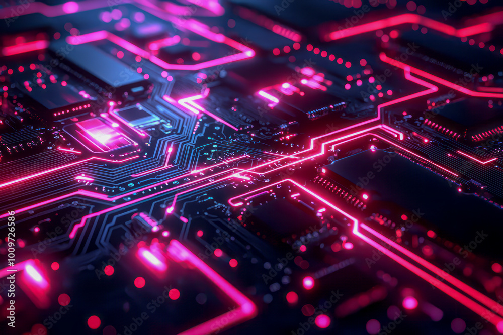 Tech Connect: Futuristic Circuit Board Design in Vector Illustration Tech Connect: Futuristic Circuit Board Design in Vector Illustration
