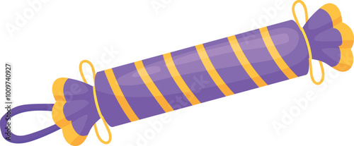 Cartoon firecracker. Fun celebration party firework icon