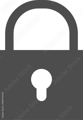 Simple padlock icon. Minimalist padlock icon.