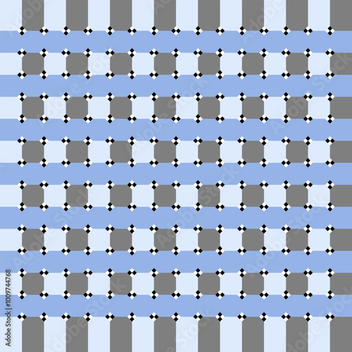 Skyes oblique grating. Vector graphic optical illusion. The blue lines appear to be diverging at random angles, but they are perfectly parallel