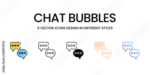 Chat Bubbles icons set ready to use vector icon stock illustration
