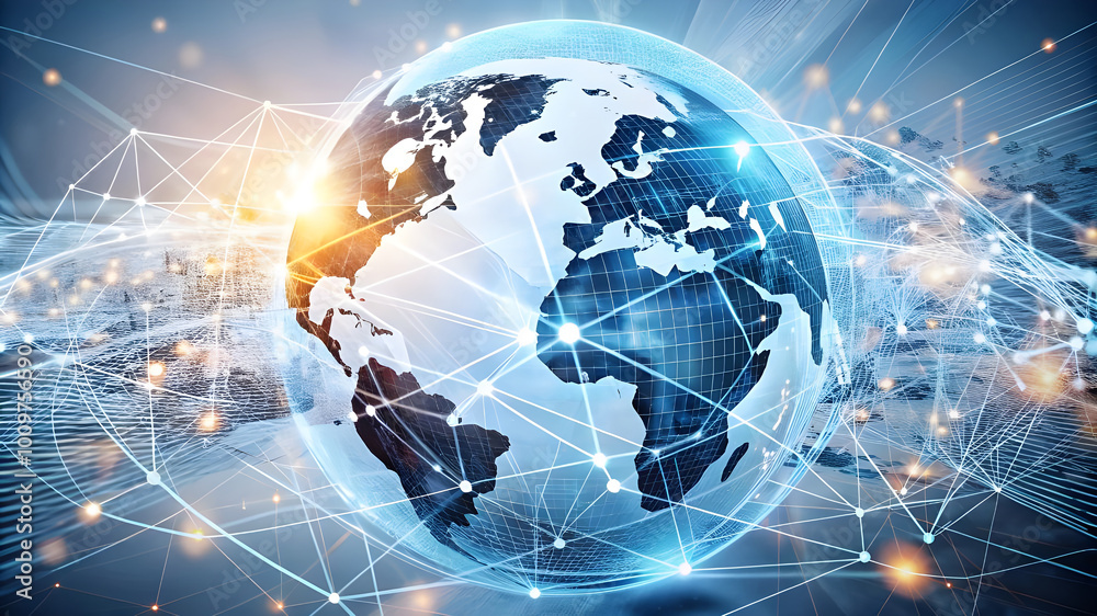 The Global network on Earth concept. The Global network on Earth concept.
