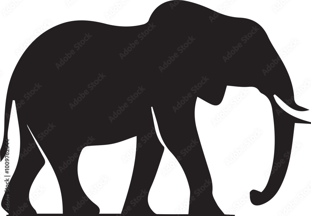 Fototapeta premium Elephant silhouette vector EPS 