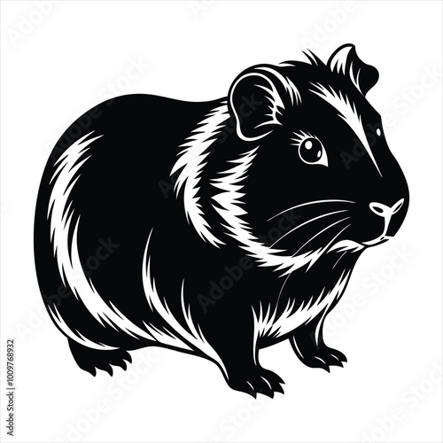 Guinea Pig silhouette vector