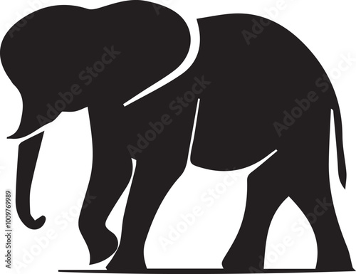 Elephant silhouette vector EPS  photo