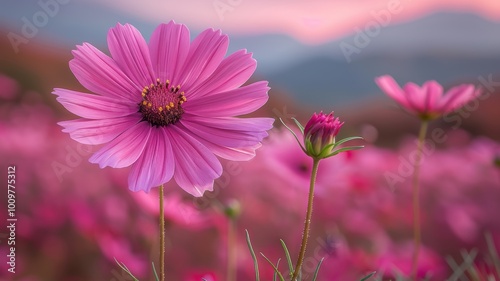 Chrysanthemum multiflora bouquet of pink flowers. Background of autumn flowers.