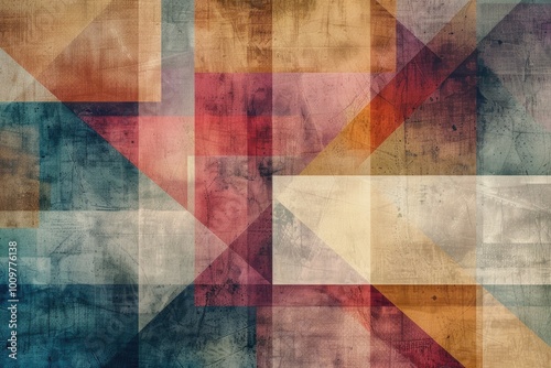 Geometric vintage paper background with abstract color and texture