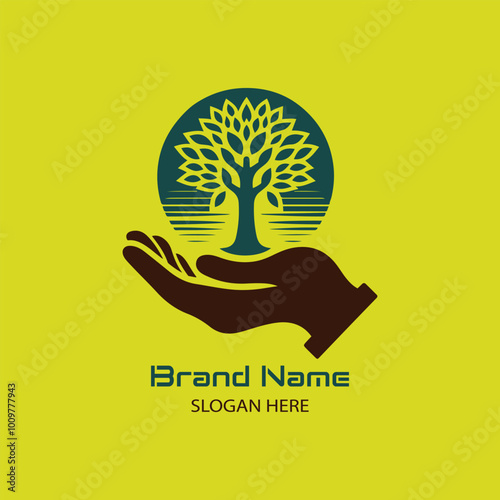 Natural health logo,  health care logo, tree logo vector illustration