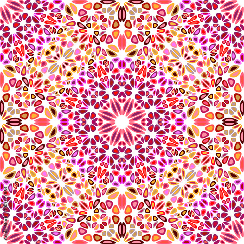 Mandala pattern background - abstract bohemian oriental seamless spiritual vector art
