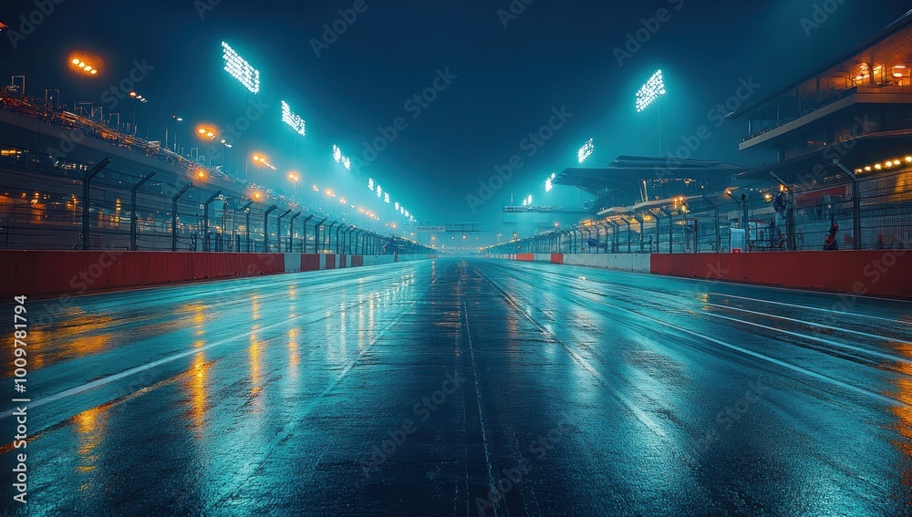 Race Track at Night Race Track at Night