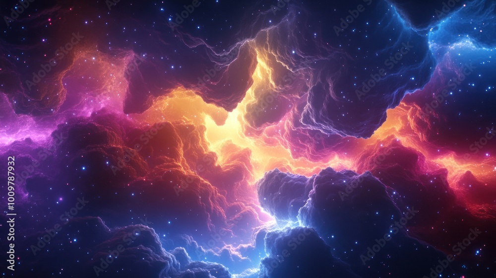 Cosmic Cloudscape: A Vibrant Galaxy of Glowing Nebulae Cosmic Cloudscape: A Vibrant Galaxy of Glowing Nebulae