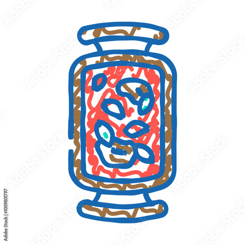 ossobuco stew italian cuisine doodle icon sketch vector. ossobuco stew italian cuisine sign. isolated symbol illustration