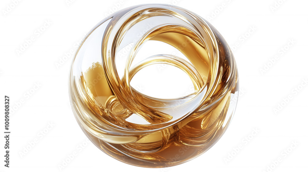 Abstract Golden Sphere isolated on Transparent Background PNG Abstract Golden Sphere isolated on Transparent Background PNG