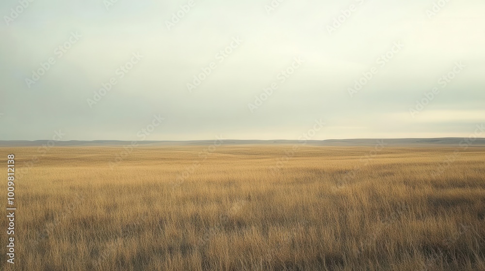 A vast, open landscape of tall grass under a muted sky, evoking tranquility and solitude. A vast, open landscape of tall grass under a muted sky, evoking tranquility and solitude.