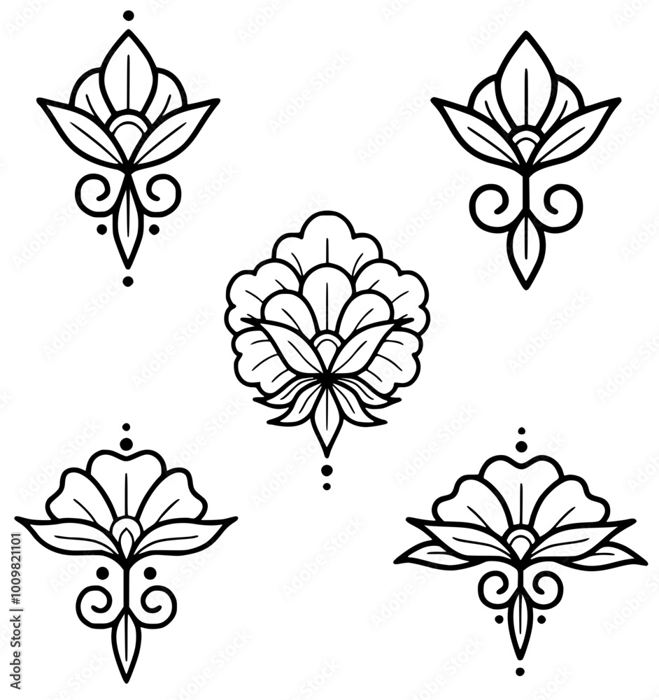 Fototapeta premium Flower mandala pattern Vector SVG