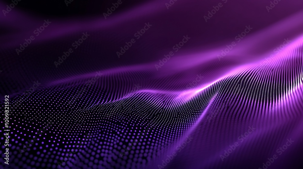 3D Purple Dots Flowing in Abstract Digital Wave with Smooth Motion photo 3D Purple Dots Flowing in Abstract Digital Wave with Smooth Motion photo