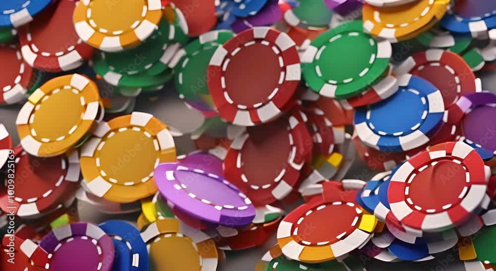 poker chips on a green background poker chips on a green background