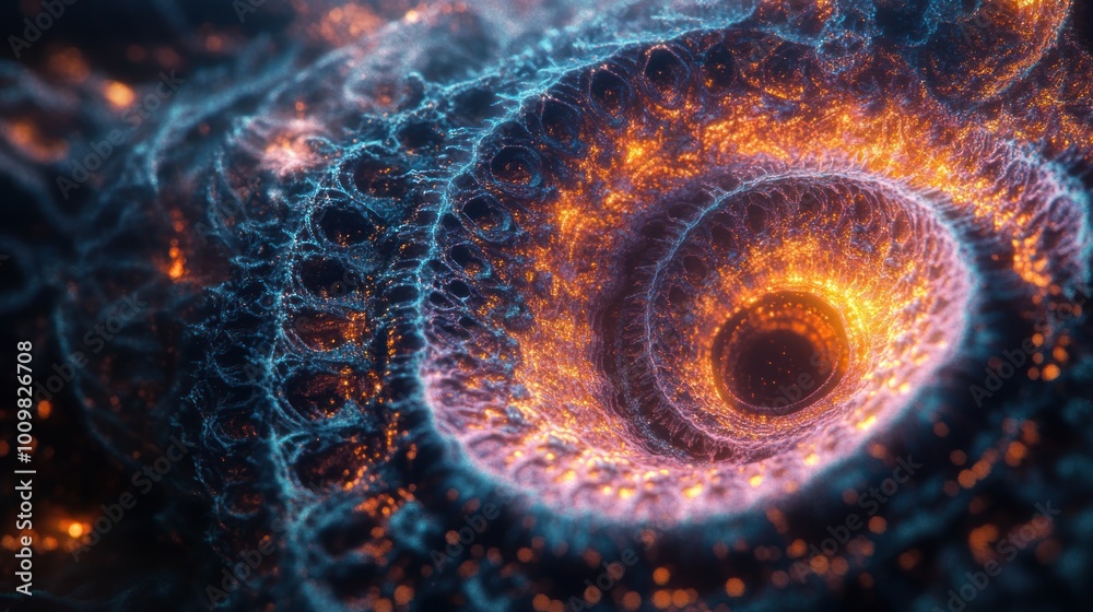 Abstract Spiral with Cosmic Glow Abstract Spiral with Cosmic Glow
