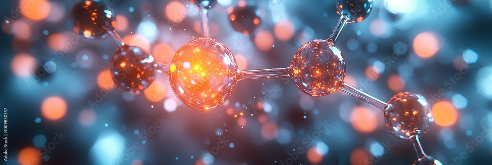 A vibrant depiction of molecular chemistry featuring interconnected glowing orange spheres, symbolizing energy and innovation in a digital landscape. A vibrant depiction of molecular chemistry featuring interconnected glowing orange spheres, symbolizing energy and innovation in a digital landscape.
