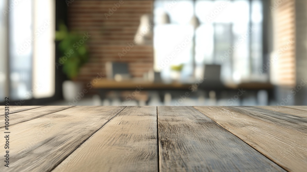 Table Top And Blur Office of the Background. 
