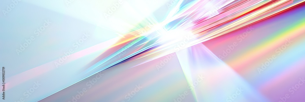 Obraz premium prism rays in a white background