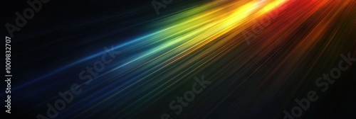 prism rays in a black background 