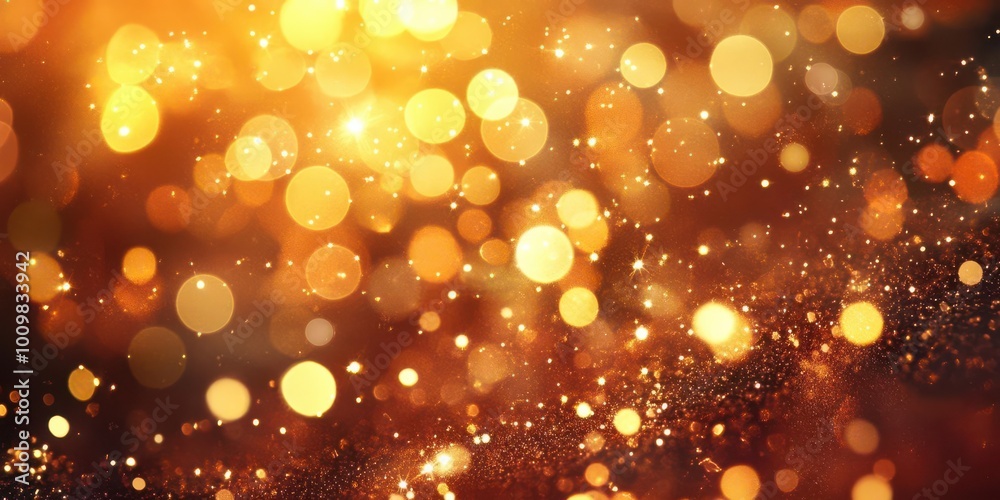 A vibrant, sparkling background filled with golden bokeh lights, creating a festive atmosphere. A vibrant, sparkling background filled with golden bokeh lights, creating a festive atmosphere.