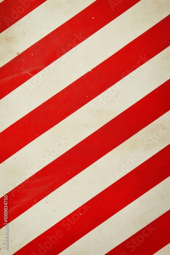 Textured surface featuring bold red and white diagonal stripes on a weathered background