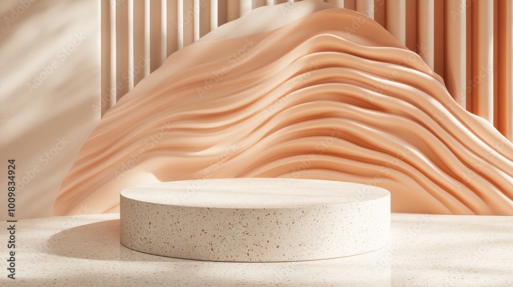 abstract empty display with shapes and soft colours for product shooting abstract empty display with shapes and soft colours for product shooting