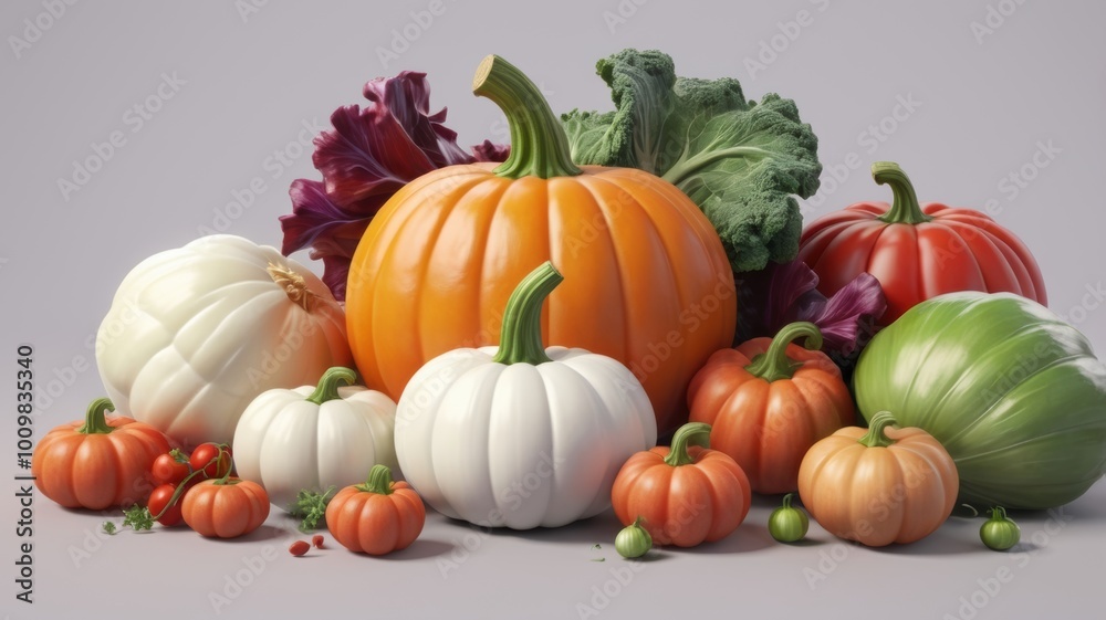 Still life with pumpkins