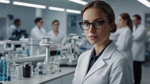 portrait of a female scientist looking at the camera