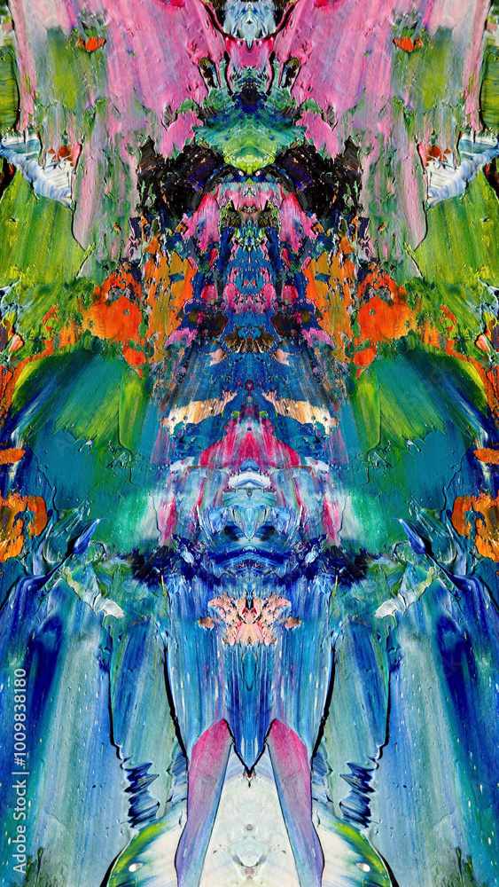 Fototapeta premium Abstract background wallpaper. Ethnic pattern. Mixtures of oil paint. Trendy hand painting canvas. Wall decor and Wall art prints Idea. 3D Texture. Art object